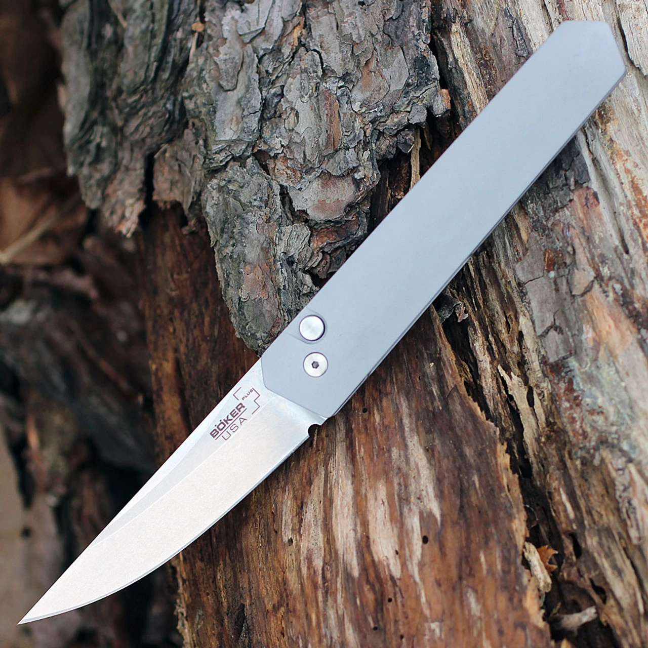 Boker Plus USA Kwaiken Automatic Gray Alum (3.5" 154CM SW) 06EX290