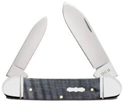 Case Canoe 10734 - Black Curly Maple Wood Smooth Handle (72131 SS)