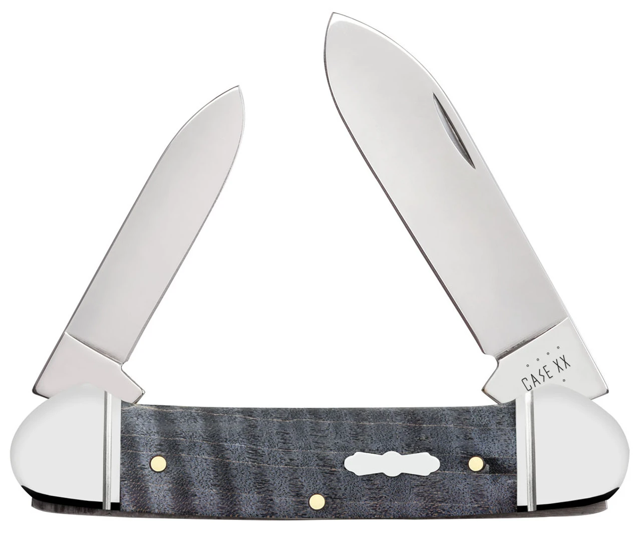 Case Canoe 10734 - Black Curly Maple Wood Smooth Handle (72131 SS)