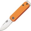 Bear And Son Small Slip Joint - Orange Aluminum (1.5" High Carbon) 109OR