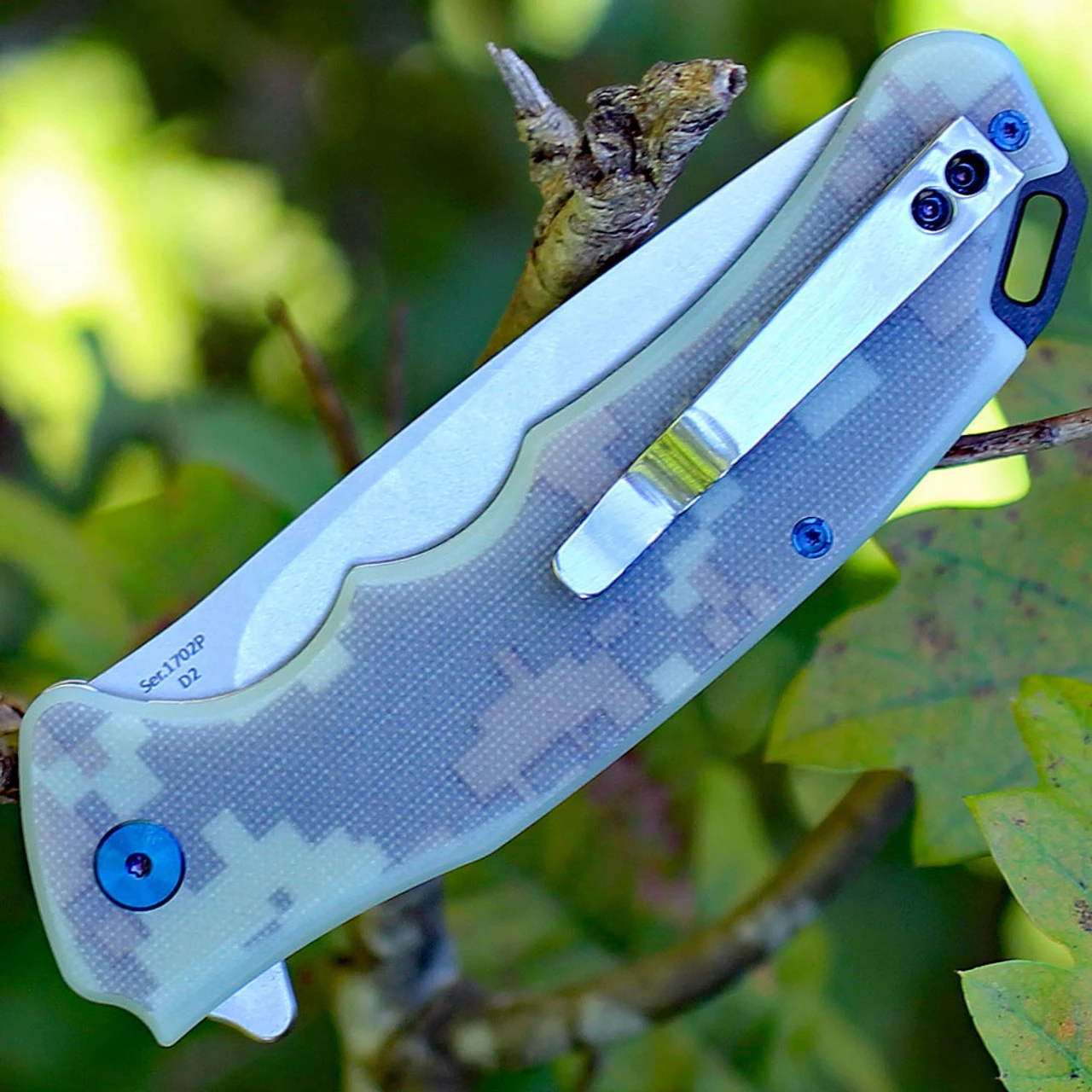 Artisan Tradition ATZ1702PCG, 3.94" D2 Plain Blade, Camo G-10 Handle - Image 4