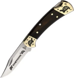 Buck 112 Tortoise Ebony Wood (3.00" Satin 420) YH400