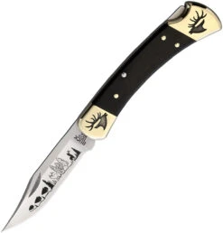 Buck 110 Elk- Ebony Wood (3.75" 420HC) YH401