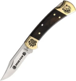 Buck 112 Bear Ebony Wood (3.00" Satin 420) YH396