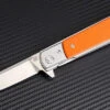 Artisan Classic ATZ1802POEF 3.94" D2 Steel Plain Blade, Orange G10 Handle