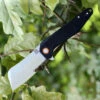 Artisan Osprey ATZ1803PBKF, 3.94" D2 Plain Blade, Black (Flat) G-10 Handle