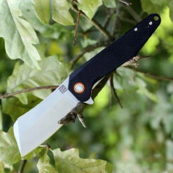 Artisan Osprey ATZ1803PBKF, 3.94" D2 Plain Blade, Black (Flat) G-10 Handle