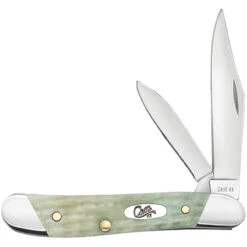 Case Peanut 18663 Mint Green Jig Bone Handle W/Slanted Bolster (6220 SS)