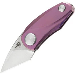 Bestech Tulip Ball Lock 1912C, 1.25" Bohler M390 Kiridashi Blade, Purple Titanium Handle
