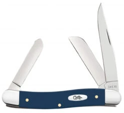 Case Medium Stockman 23612 Smooth Navy Blue Synthetic Handle (43118 SS)