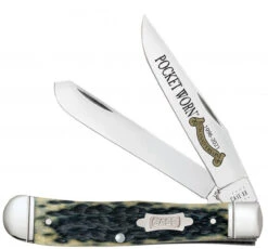 Case Trapper 38191 Pocket Worn® 25th Anniversary Olive Green Bone Handle (6254 SS)