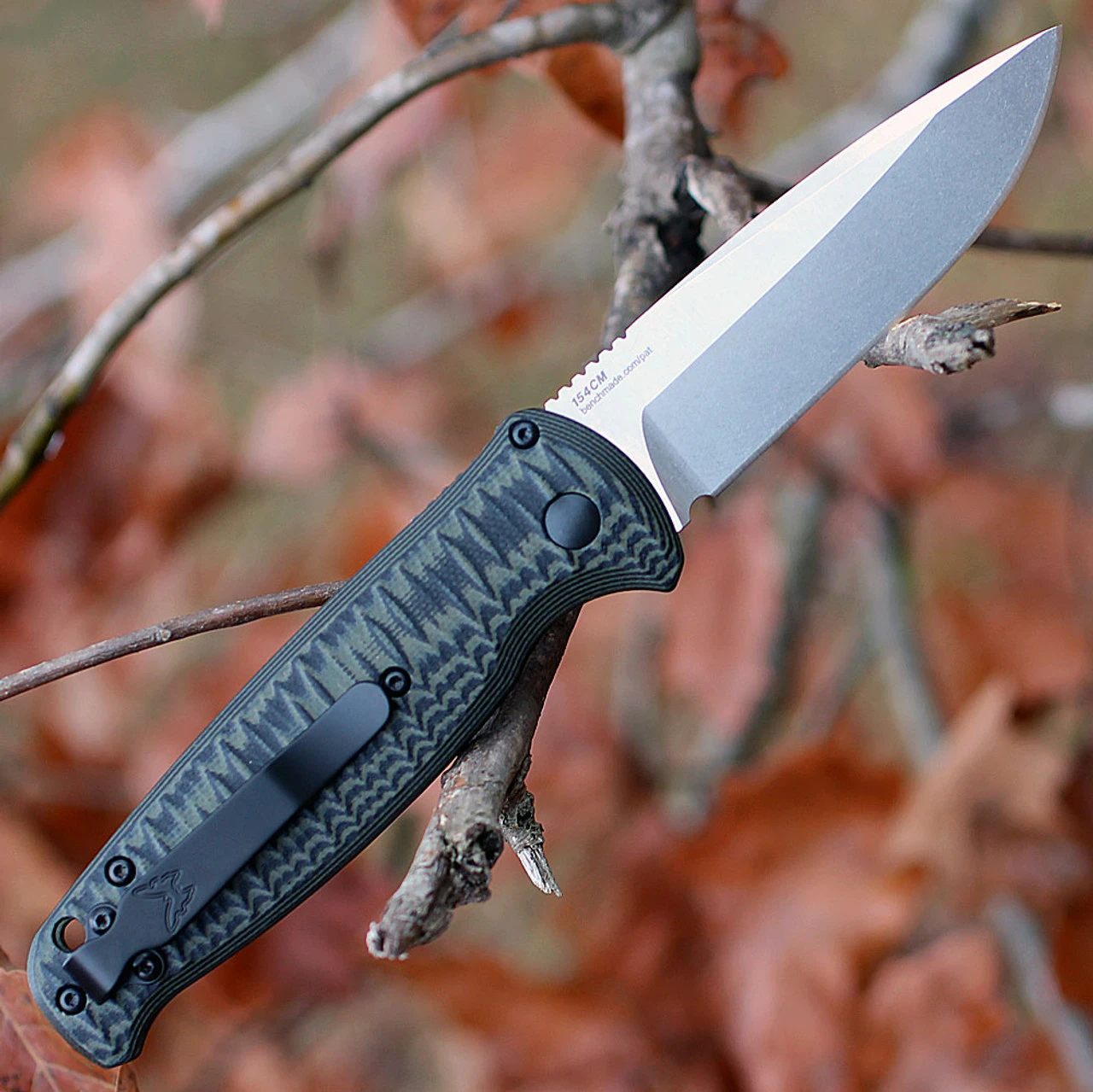 Benchmade CLA Auto - Grn/Blk G-10 (3.4" CPM-154CM) 4300-1 - Image 2