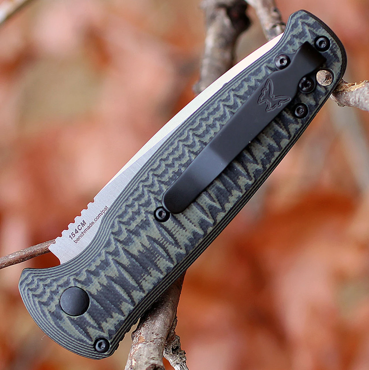 Benchmade CLA Auto - Grn/Blk G-10 (3.4" CPM-154CM) 4300-1 - Image 4