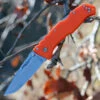 Cold Steel 54NVRY Steve Austin Working Man, 3.5" 4116 Plain Blade, Blaze Orange GFN Handle