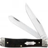 Case Trapper 59670 Ebony Wood Handle W/ Worked Bolsters (7254 SS)