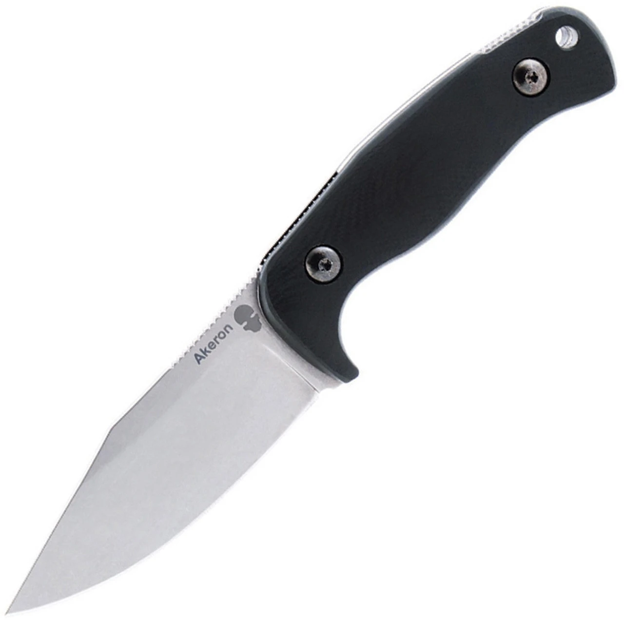 Akeron Eklipse By Tony Lopes AKN003, 3" N690 Stonewashed Blade, Black G-10 Handle