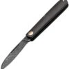 Boker Solingen Prime Barlow 115942, 2.72" Black Carbon Steel Acid Washed Plain Blade, Green Micarta Handles