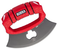 Bubba Blade Proteus Ulu Knife, 1989606, 5.75" Gray Blade, Red TPR Handle, Black Polymer Sheath