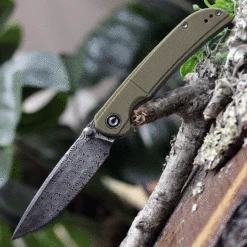 CIVIVI Imperium-Olive Green Micarta (3.47" Damascus) C2107DS-2