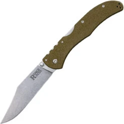 Cold Steel Range Boss Lockback 20KR7, 4" 4034 Stonewash Plain Blade, OD Green Zy-Ex Handle