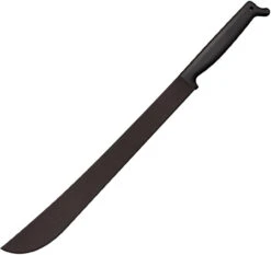 Cold Steel Two Handed Latin Machete 97TM21S, 21" 1055 Carbon Black Matte Plain Edge, Black Polypropylene Handle W/Black Cor-Ex Sheath