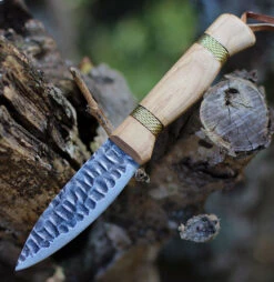 Condor Cavelore Knife CTK3935-4.3HC, 4.31" 1095 HC Spear Point Blade, Hickory Wood Handle