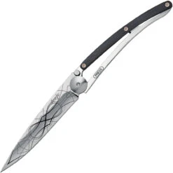 Deejo 27G Infinity Blade Tattoo, 3" Z40C13 SS Blade, Ebony Handle
