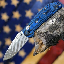 Doug Ritter Mini-RSK (American Flag) Knifeworks Exclusive - G-Mascus Blue G-10/Stonewashed