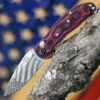Doug Ritter Mini-RSK (American Flag) Knifeworks Exclusive - G-Mascus Red G-10/Stonewashed