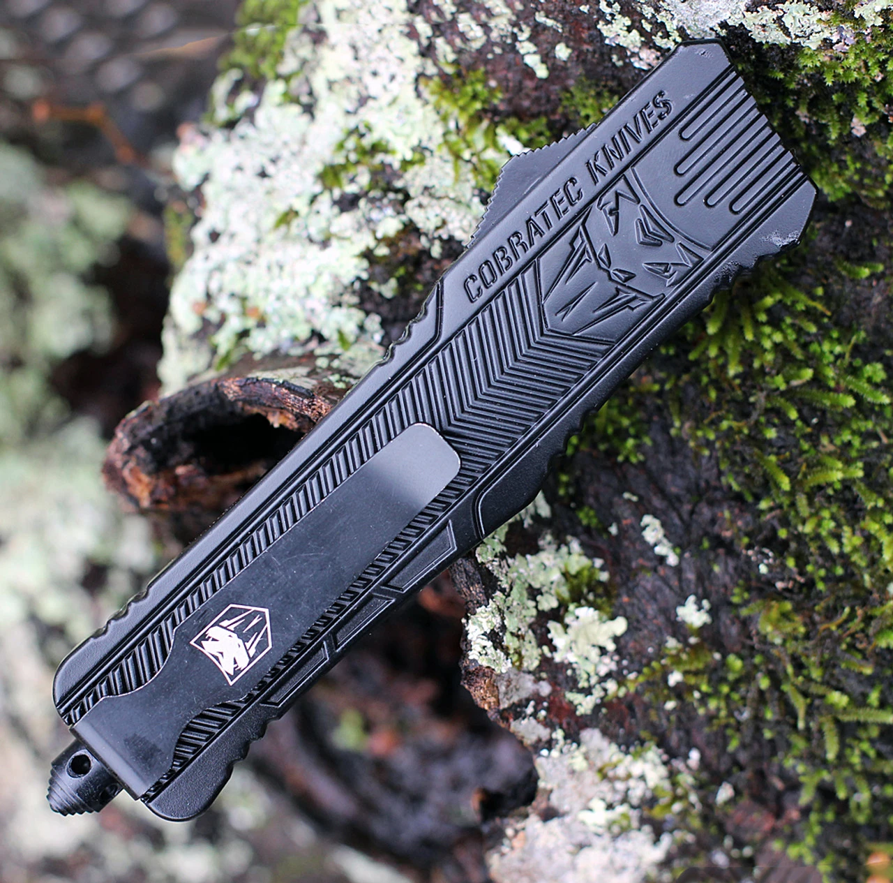 CobraTec Knives Tanto Large CTK-1 Black (3.75" D2) LBCTK-1LTS - Image 4