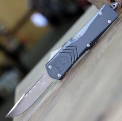 CobraTec Knives LGYFS-XLDNS Large FS-X Grey, 3.50" D2 Steel Plain Blade, Anodized Aviation Aluminum Handle