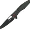 CRKT Thero Linerlock CR6290, 3.083" 8Cr14MoV Plain Blade, Black Glass Reinforced Nylon Handle