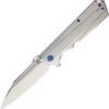 Artisan Littoral ATZ1703GST, 3.54 In. S35VN Plain Blade, Grey Titanium Handle