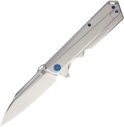 Artisan Littoral ATZ1703GST, 3.54 In. S35VN Plain Blade, Grey Titanium Handle