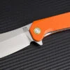 Artisan Osprey ATZ1803POEF, 3.94" D2 Plain Blade, Orange (Flat) G-10 Handle