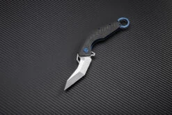 Artisan Cobra ATZ1811GBUS, 3.15" S35VN Plain Blade, Blue Carbon Fiber Handle