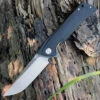 Bestech Paladin BG13A-2, 3.54" D2 Steel Black/Satin Plain Blade, Black G-10 Handle
