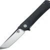 Bestech G06A2 Kendo, 3.75" D2 Plain Blade, Black G-10 Handle
