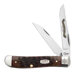 Case 15029 US Army Mini Trapper, Rogers Jigged Walnut Bone Handle (6207W SS)