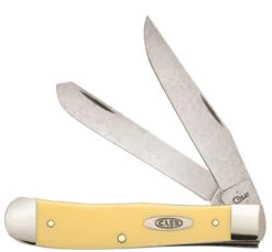 Case 81091 Trapper W/Clip, Yellow Synthetic Handle SS (3254C SS)