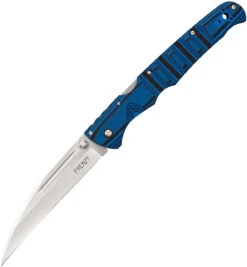 Cold Steel 62P2A Frenzy II, 5.5" S35VN Plain Blade Blue/Black G-10 Handle