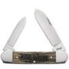 Case Canoe 10706 John Wayne Embellished Bone Handle With Amber Color Wash And Black Definition