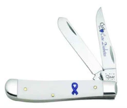 Case 12404 Mini Trapper, Cares Diabetes, Smooth White Synthetic (4207 SS)