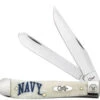 Case 22553 Navy Trapper, Smooth Natural Bone Handle (6254 SS)