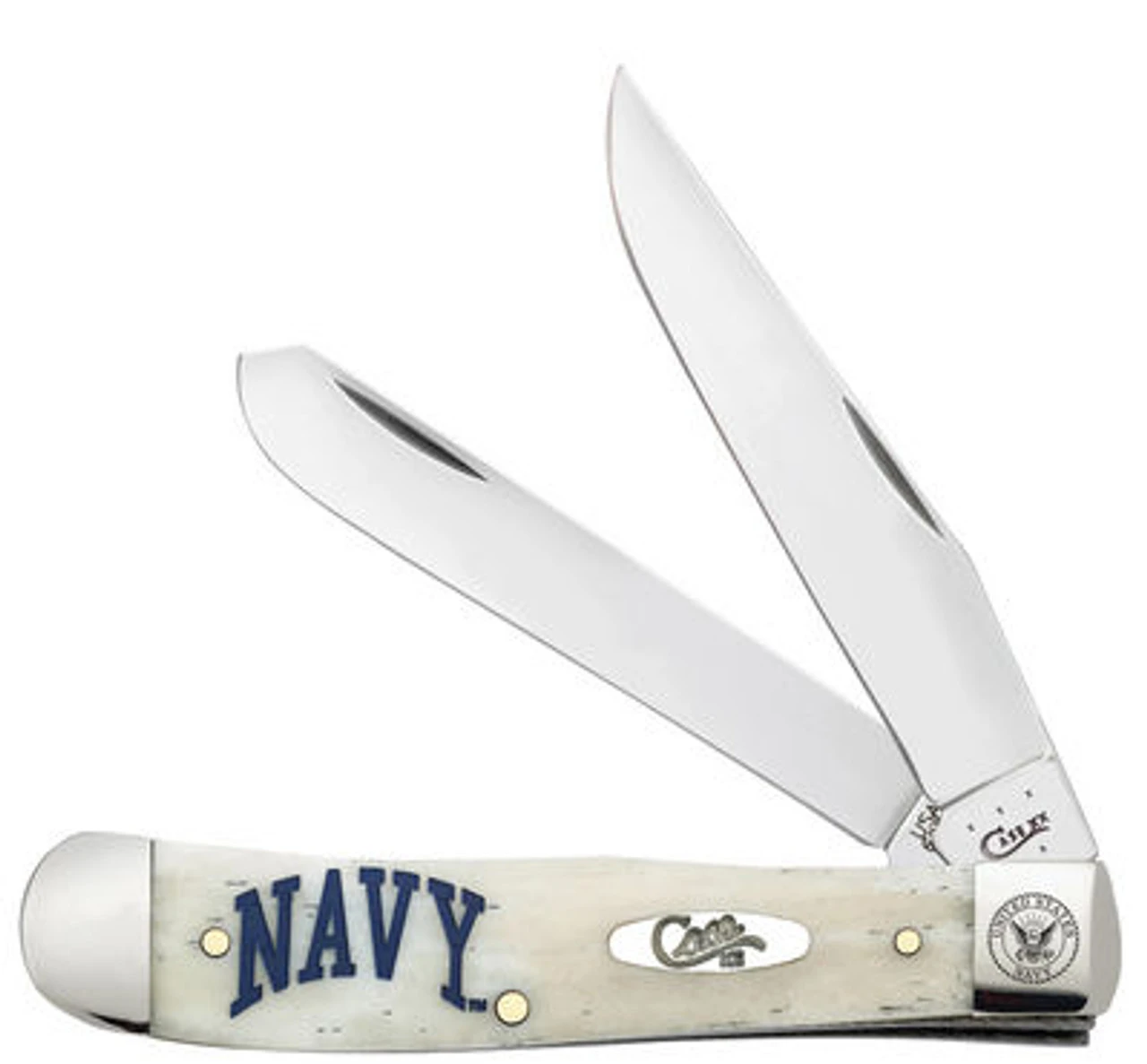 Case 22553 Navy Trapper, Smooth Natural Bone Handle (6254 SS)