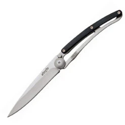 Deejo DEE9CB004 Wood 27G, 3.25" 420 SS Plain Blade, Granadilla (Blackwood) Handle