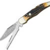 Boker Folding Hunting Knife, 440C-Stainless, Staghorn Handle