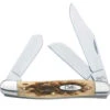 Case Medium Stockman 128 Amber Bone Handle (6347 SS)