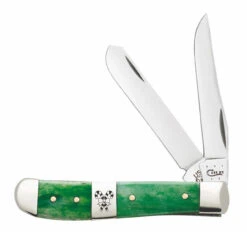 Case Christmas Mini Trapper 65584 Smooth Green Bone (Candy Cane)