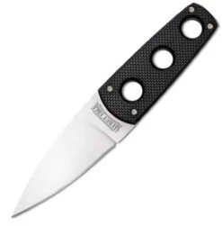 Cold Steel CS11SDT Secret Edge, 3.5" AUS 8A SS Plain Blade, Black G-10 Handle, Secure-Ex Neck Sheath